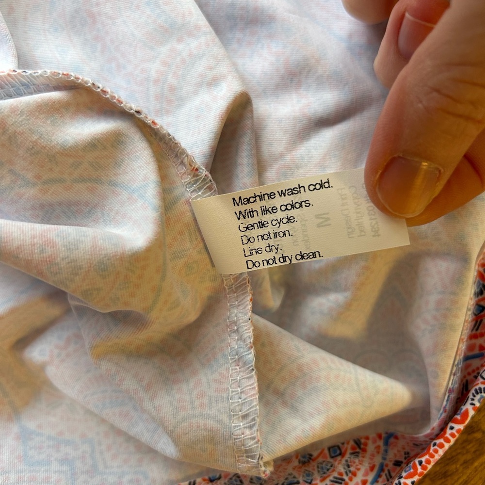 Tori Richard Womens Charmed Life Genevie Dress Coral Medium Tradewind Technology - Picture 5 of 9